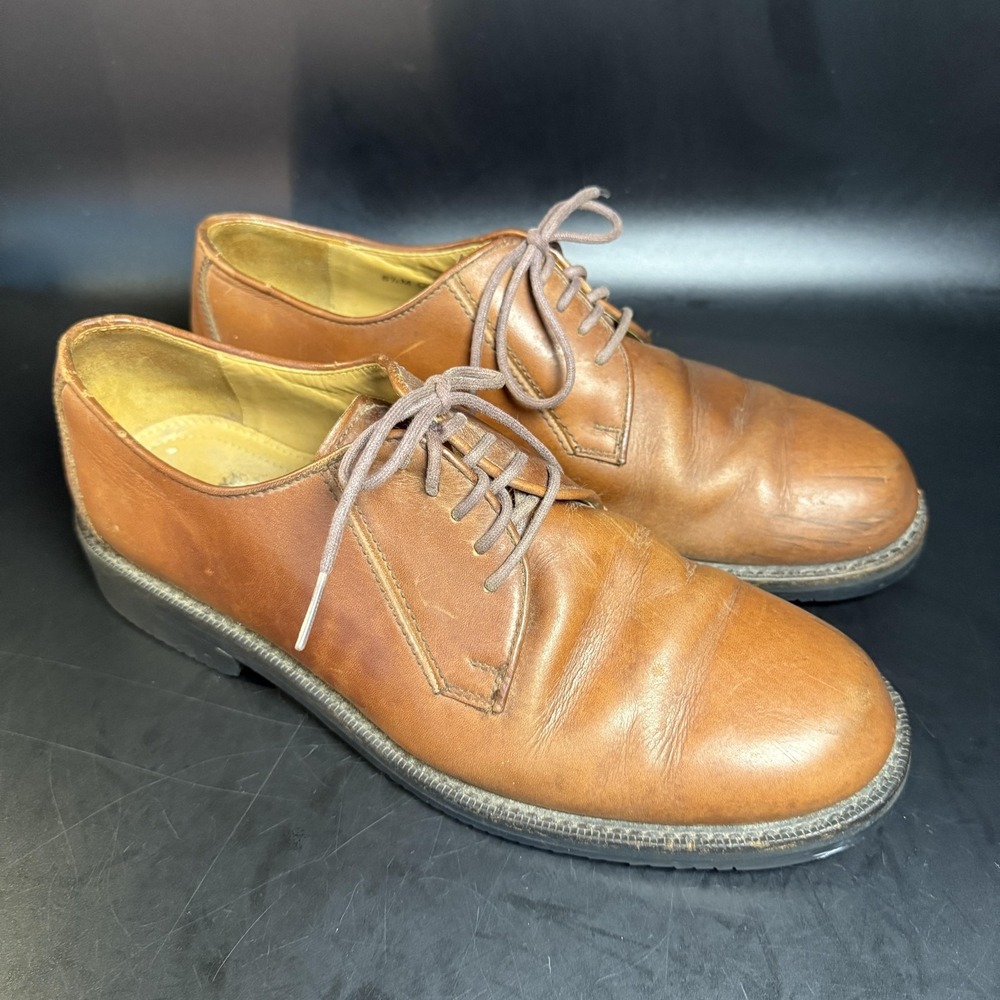 Cole Haan C00066 Tan Leather Derby Dress Shoes Mens 8.5M
